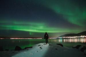 Wandern Norwegen Polarlicht